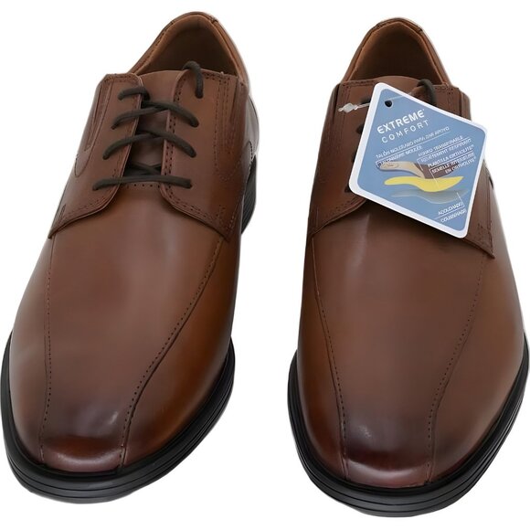 Clarks Men's Dark Tan Leather Oxfords Size 9.5W US EU 42.5 - Picture 5 of 6
